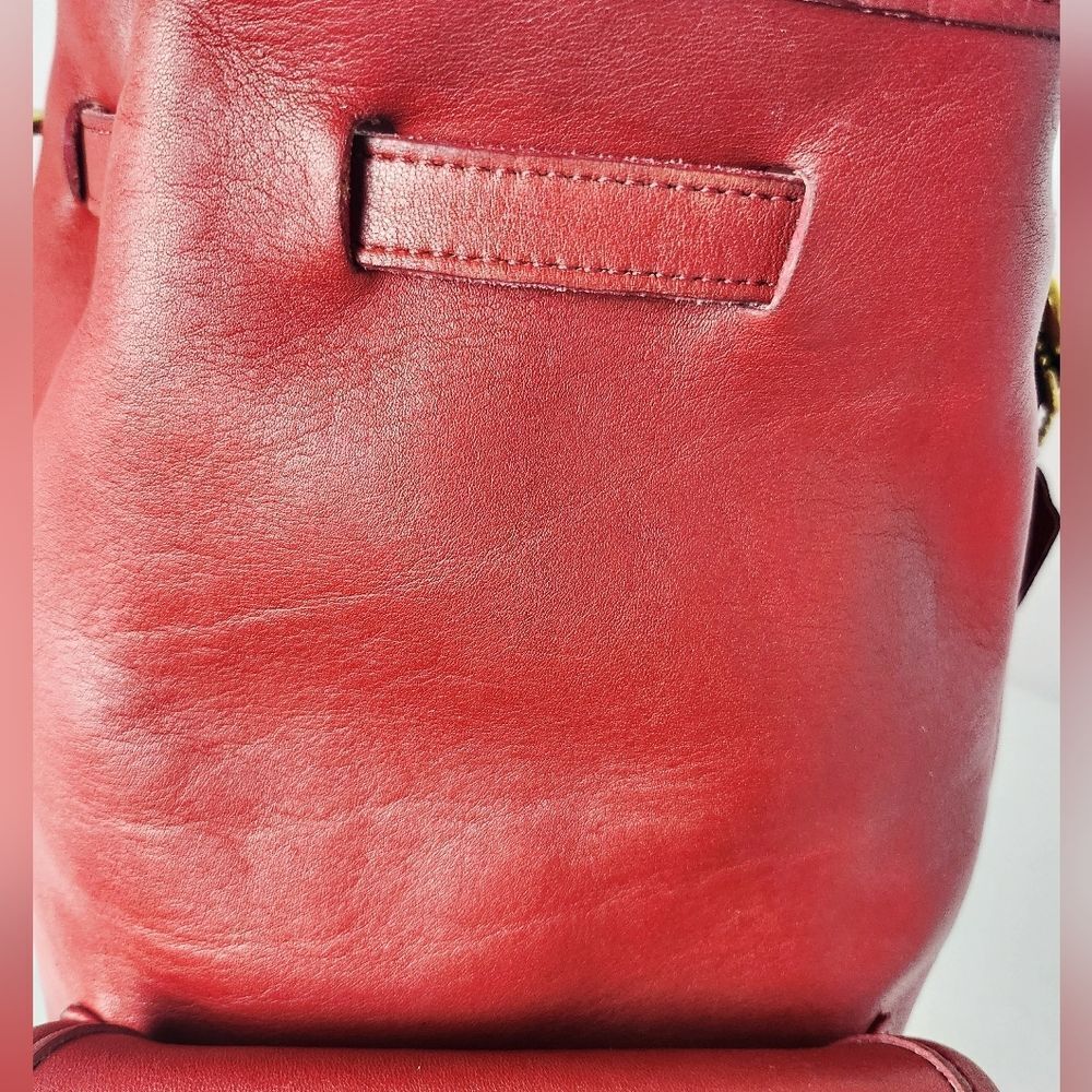 Coach Vintage 9992 Handle Backpack Red glove Tanned Leather - Picture 15 of 16